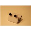 Image 1 : PAIR OF 14KT WHITE AND YELLOW GOLD BLACK DIAMOND SOLITAIRE DESIGN EARSTUDS SET WITH 1 ROUND