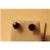 Image 2 : PAIR OF 14KT WHITE AND YELLOW GOLD BLACK DIAMOND SOLITAIRE DESIGN EARSTUDS SET WITH 1 ROUND