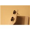 Image 3 : PAIR OF 14KT WHITE AND YELLOW GOLD BLACK DIAMOND SOLITAIRE DESIGN EARSTUDS SET WITH 1 ROUND