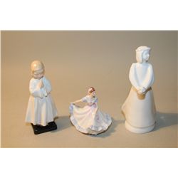 LOT OF 3 ROYAL DOULTON HN1978 BEDTIME, HN3215 NINETTE AND HN4373 BRIDESMAID