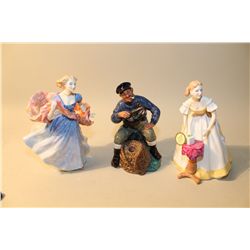 LOT OF 3 ROYAL DOULTON HN2317 THE LOBSTER MAN, HN3313 MORNING BREEZE AND HN3095 HAPPY BIRTHDAY