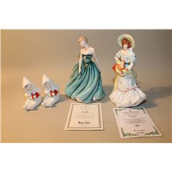 LOT OF 4 ROYAL DOULTON HN3978 SARAH, HN3711 JANE, HN4427 BABY FIRST CHRISTMAS (X2)