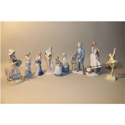 LOT OF 9 ASSORTED FIGURINES INCL. ROYAL WECESTER TUESDAY'S CHILD IS FULL OF GRACE, REX AND MORE!