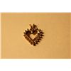 Image 1 : 14 KT YELLOW GOLD DIAMOND SET HEART SHAPED PENDANT CLAW SET WITH  20 ROUND BRILLIANT CUT DIAMONDS