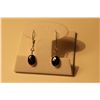 Image 1 : PAIR OF 14KT WHITE GOLD DANGLING BLACK AND NEAR COLOURLESS DIAMOND SET EARRINGS SET WITH 2 PEAR