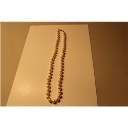 ONE STRAND OF ROUND WHITE JAPANESE AKOYA CULTURED PEARLS. RANGING FROM 6.5MM TO 7MM. THE