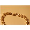 Image 3 : ONE STRAND OF ROUND WHITE JAPANESE AKOYA CULTURED PEARLS. RANGING FROM 6.5MM TO 7MM. THE