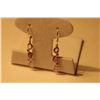 Image 1 : PAIR OF 14KT WHITE GOLD NATURAL PINK AND NEAR COLOURLESS SAPPHIRE AND DIAMOND SET DANGLING EARRINGS