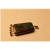 Image 2 : 14KT YELLOW GOLD NATURAL AMMOLITE AND DIAMOND SET PENDANT SET WITH  2 CUSHION SHAPED AMMOLITES AND