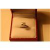Image 1 : LADIES 14KT WHITE GOLD DIAMOND SET ENGAGEMENT OR DRESS RING SET WITH  1 ROUND BRILLIANT CUT