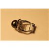 Image 2 : LADIES STERLING SILVER COLOURLESS CUBIC ZIRCONIA AND BLACK TAHITIAN CULTURED PEARL DRESS RING.  SET