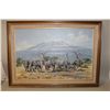 Image 1 : YVAN DUSHMANITCH, "ELEPHANTS AT MT. KILAMANJARO" OIL ON CANVAS, SIGNED LOWER LEFT 36" X 24"