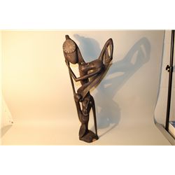 MAKONDE (TANZANIA) CARVED EBONY 32" HIGH