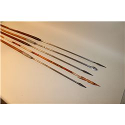 LOT OF 5 AUTHENTIC AFRICAN AND PAPAU NEW GUINEA SPEARS