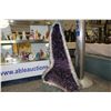 Image 2 : AMETHYST GEODE 48" HIGH 28" WIDE AT THE BASE. WEIGHS APPROX 500 LBS AND HAS A CRACK IN THE BACK