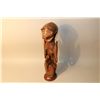 Image 1 : PAPAU NEW GUINEA PIG MAN CARVING 20" HIGH. DOUBLE-FACED FIGURE SURMOUNTED BY PIG, SYMBOL OF WEALTH