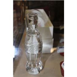 1986 LIMITED EDITION LEAD CRYSTAL COKE BOTTLE, WITH BOX