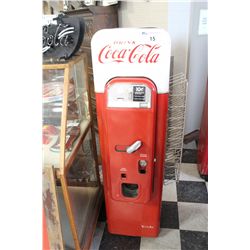 ORIGINAL MODEL 44 COKE MACHINE WITH EXTERIOR RACK, WORKING