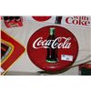 Image 1 : 1990'S COKE BUTTON WITH BOTTLE 20" WIDE