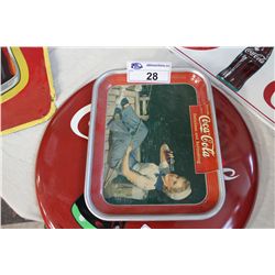 1940'S COCA-COLA TRAY, GIRL ON THE DOCK