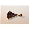 Image 2 : 14 KT YELLOW GOLD CUSTOM MADE DRUZY QUARTZ PENDANT .  HOLDS 1 TRIANGULAR SHAPED DOMED & CONCAVE