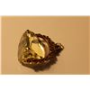 Image 2 : 9KT YELLOW GOLD & NATURAL CITRINE QUARTZ BRITISH MADE ROTATING FOB STYLE PENDANT.  FEATURES A