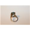Image 2 : LADIES 10KT YELLOW GOLD NATURAL BLUE TOPAZ RING CLAW SET WITH 1 OVAL MIXED CUT NATURAL BLUE TOPAZ