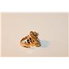 Image 2 : LADIES 14KT YELLOW GOLD AND WHITE GOLD CUSTOM MADE DIAMOND SET DRESS RING CLAW SET  IN WHITE GOLD