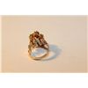Image 3 : LADIES 14KT YELLOW GOLD AND WHITE GOLD CUSTOM MADE DIAMOND SET DRESS RING CLAW SET  IN WHITE GOLD
