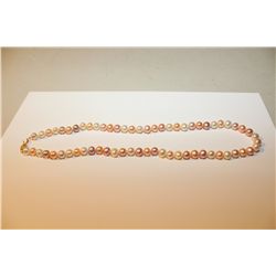 ONE STRAND OF OVAL SHAPED MIXED PEARL COLOUR FRESH WATER CULTURED PEARLS CONSISTING OF 64 PEARLS