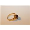 Image 3 : LADIES 14KT. YELLOW GOLD AMETHYST & DIAMOND SET DRESS RING.  CLAW SET WITH A TOTAL OF 2 PEAR SHAPED