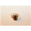 Image 1 : LADIES 14KT YELLOW GOLD NATURAL AMETHYST  DRESS RING CLAW SET WITH 2 ROUND MIXED CUT AMETHYSTS.