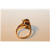 Image 3 : LADIES 14KT YELLOW GOLD NATURAL AMETHYST  DRESS RING CLAW SET WITH 2 ROUND MIXED CUT AMETHYSTS.