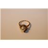 Image 1 : LADIES 14KT YELLOW GOLD DIAMOND & ROUND WHITE CULTURED PEARL DRESS RING.  CLAW SET WITH 15 OLD
