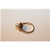 Image 2 : LADIES 14KT YELLOW GOLD DIAMOND & ROUND WHITE CULTURED PEARL DRESS RING.  CLAW SET WITH 15 OLD