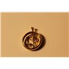 Image 1 : ONE 14 KT. YELLOW GOLD, ROSE AND WHITE GOLD PENDANT CUSTOM ASSEMLED WITH A YELLOW GOLD TIFFANY