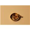 Image 2 : ONE 14 KT. YELLOW GOLD, ROSE AND WHITE GOLD PENDANT CUSTOM ASSEMLED WITH A YELLOW GOLD TIFFANY