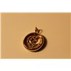 Image 3 : ONE 14 KT. YELLOW GOLD, ROSE AND WHITE GOLD PENDANT CUSTOM ASSEMLED WITH A YELLOW GOLD TIFFANY