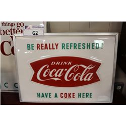 1960'S FISHTALE "DRINK COCA-COLA" LIGHT UP SIGN