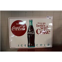 1960'S NOS "THINGS GO BETTER WITH COKE" SIGN