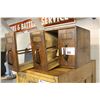 Image 2 : GLOBE OAK 3 DRAWER DESK TOP FILER