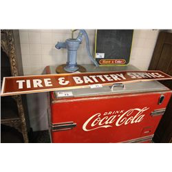 TIN TIRE & BATTERY SIGN