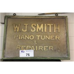 WOODEN PIANO TUNER SIGN