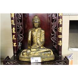 CARVED WOODEN BUDDHA