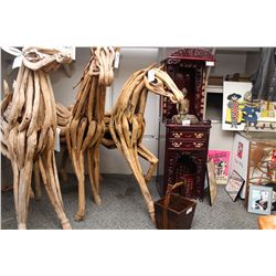 LARGE, HAND CARVED, TEAK HORSE