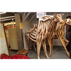 LARGE, HAND CARVED, TEAK HORSE