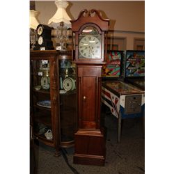 ENGLISH GRANDFATHER CLOCK WITH PAINTED DIAL