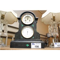 VICTORIAN MANTLE CLOCK WITH BAROMETER