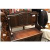 Image 2 : ORNATELY CARVED VICTORIAN HALL BENCH