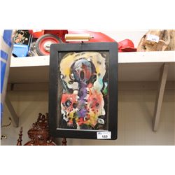 FARHAI ALDIN, "SCREAM" OIL ON CANVAS BOARD SIGNED LOWER LEFT